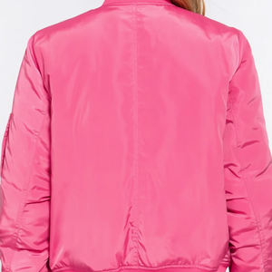 Chaqueta bomber de satén para mujer, cómoda y a la moda, ropa informal duradera de alta calidad, chaqueta de satén para mujer - Product Image 2