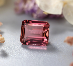 Piedra preciosa suelta facetada en forma de Octágono corte esmeralda turmalina Rosa Natural para joyería-para anillos collar pendientes certificado IGI - Product Image 6