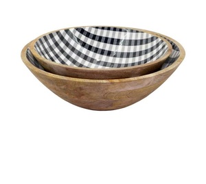 Tazón de Madera Natural Completamente Decorado, el Más Vendido, con Técnica Personalizada para Fiestas y Uso en la Cocina del Hogar - Product Image 5