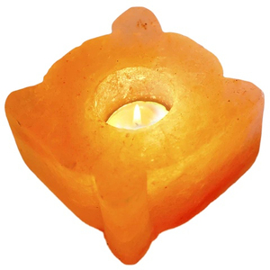 Portavelas con forma de hoja de luz de té de sal del Himalaya con pieza de decoración y portavelas para regalo de boda - Product Image 2