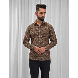 Chemise décontractée 100 % coton imprimée pour homme, manches longues, motifs floraux à pois, tissu popeline Oxford tendance, offre ODM - Product Image 1
