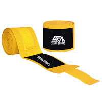 Muñequeras de algodón elástico personalizadas al por mayor, tela transpirable para artes marciales, combate, deportes, gimnasio, Fitness, productos en caja