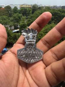 Colgante de Máscara Facial Personalizada IcedOut para Hombre, Plata 925, Joyería Fina Hip Hop, Colgantes y Dijes para Él, Diamante Moissanita - Product Image 4