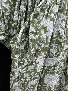 ชุดเดรสผ้าคอตตอนพิมพ์ลายบล็อกแขนพองมีพู่สำหรับออกข้างนอกลำลอง - Product Image 6