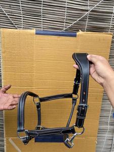 เชือกแขวนคอหนังสัตว์แฟนซีพร้อมแผ่นรองนุ่มฮาร์ดแวร์ทองเหลืองแข็งสะดวกสบายและทนทานสำหรับการขี่ม้า - Product Image 6