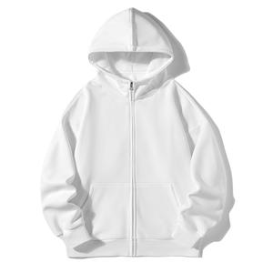 OEM Sudadera Invierno Logotipo personalizado en blanco Liso Casual Grueso Poliéster Polar Fleece Hombres Sudaderas con cremallera - Product Image 2