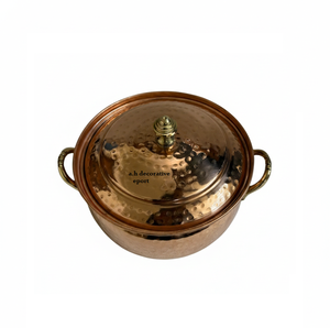 Casserole élégante en cuivre avec un style martelé à la main, design moderne et luxueux, 1000 ml, pot de cuisson écologique pour la maison et les hôtels - Product Image 6