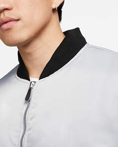 Vestes bomber en satin de polyester pour hommes, style streetwear, prix de gros, fabrication sur mesure, taille plus, 2026 - Product Image 4