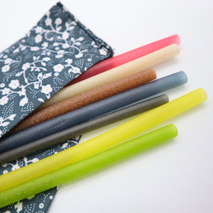 Pailles à boire colorées en ingrédients durables, paille en farine de riz naturelle, multicolores et de différentes tailles - Product Image 2