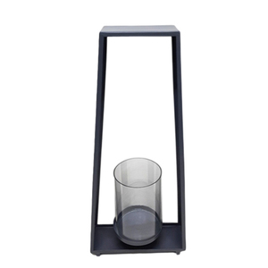 Porte-bougie en verre et aluminium Porte-bougie en métal couleur argent pour la décoration de mariage - Product Image 6