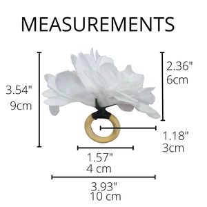 Floral Napkin Ring White Chrysanthemum Handmade <b>Table</b> Decor for Weddings Hotels Restaurants Events OEM Bulk <b>Table</b> Setting Access - Product Image 3