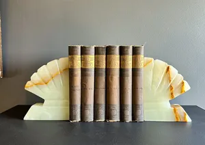 Sujetalibros de Ónix Verde Sunburst, Decorativos, de Piedra Egipcia, para Hogar u Oficina, Accesorios para Estanterías, Elegante Regalo - Product Image 6