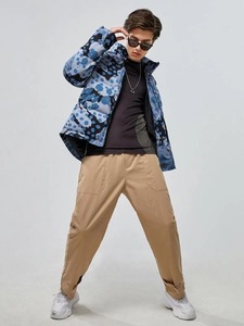 High Quality Customized Men's Winter <b>Padded</b> <b>Jacket</b> with Long Sleeves and <b>Hood</b> Printed Cotton Canvas Featuring Custom Logo - Product Image 3