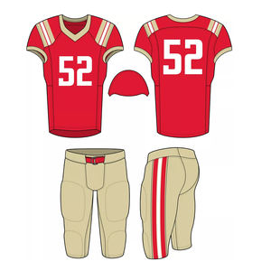 ชุดอเมริกันฟุตบอลแบบเรียบชื่อทีมและหมายเลขสำหรับผู้ใหญ่เสื้ออเมริกันฟุตบอลสไตล์ใหม่ - Product Image 1