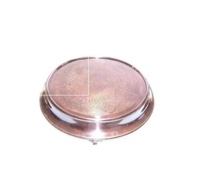 Soporte de exhibición de pastel de metal chapado en cobre redondo de diseño simple moderno para herramientas de pastel de mesa a bajo precio - Product Image 1