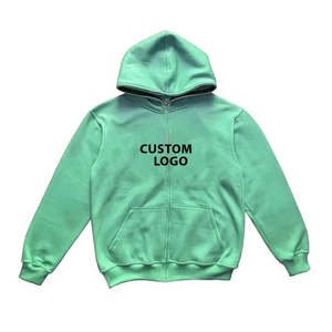 High Quality Men 100% Cotton 320 GSM Heavy Thermal Pullover Hoodie Custom Logo printing Oversized Winter Hoodies for men - Product Image 1