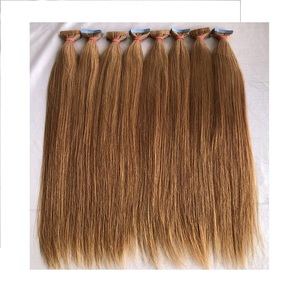 Extensions de cheveux en ruban Remy lisses alignées sur des cuticules vierges malaisiennes de 24 pouces, couleur #12, vente en gros de vendeur de cheveux indiens - Product Image 1