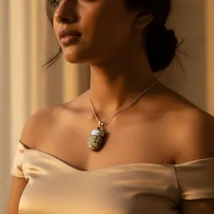 925 Silver Dalmatian Jasper Pendant for Women Rose <b>Gold</b> Platinum Gemstone Religious Jewelry Rhodium Anchor <b>Number</b> Rhodium - Product Image 3