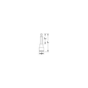 Embout de tournevis à douille longue à extrémité sphérique Gedore 1/2'' pour vis métriques hexagonales - Product Image 2