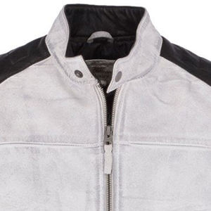 Veste en cuir de vachette à col montant mince à la mode pour hommes, veste d'hiver chaude et respirante coupe-vent, vêtements d'extérieur pour hommes - Product Image 5