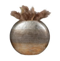 Dernier vase à fleurs en laiton doré de forme ovale pour la maison, le salon et la table de chevet pour le mariage et Pâques-Hot Selling