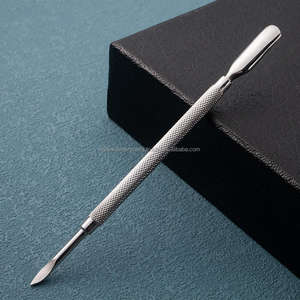 Empujador de Cutículas de Acero Inoxidable de Doble Punta con Acabado Espejo, Removedor de Gel, Recortador, Herramienta de Manicura, Logotipo Personalizado, Venta al por Mayor 2026 - Product Image 1