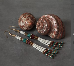 Luxury Quality Emerald <b>Green</b> Beaded Tassel Beaded Matte Tassel <b>Earrings</b> - Product Image 1