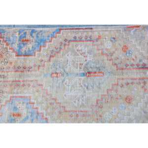 Vintage Turkish Rug, Runner 1.7x9.3 ft (51x283 cm) Rug, <b>Brown</b> Floral <b>Wool</b> Rug - Product Image 5