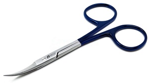 Ciseaux chirurgicaux à iris droits courbés émoussés pointus 11.5cm 4.5in usine de fabricant pakistanais professionnel - Product Image 3