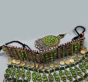 ชุดเครื่องประดับงานแต่งงานแบบวินเทจสไตล์อัฟกัน รูปทรงพิเศษ ผลิตจากโรงงานโดยตรง สร้อยคอ ต่างหู ชุดเครื่องประดับสำหรับงานแต่งงาน - Product Image 2