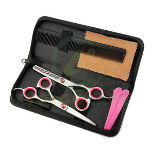 2024 Professional Hair Cutting <b>Scissors</b> <b>Shears</b> Barber Thinning Set Kit Family Hair Cutting Made With Stainless Steel - Product Image 1