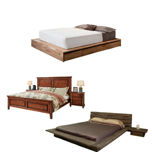 Meubles de chambre à coucher pour hôtel Ensemble de lit double simple Queen King Size Personnalisé en bois de haute qualité Style américain européen - Product Image 3