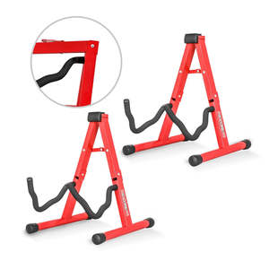 5 Core Guitar Stand 2 Pack A Frame w Soft <b>Foam</b> Arm Non Slip Rubber for Acoustic <b>Electric</b> Bass - Product Image 1