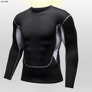 เสื้อยืดผู้ชาย เสื้อวิ่ง เสื้อยืดรัดกล้ามเนื้อผู้ชาย ชุดกีฬา เสื้อกันแดดสำหรับออกกำลังกาย เสื้อสำหรับฝึกซ้อมมวย ยิวยิตสู บราซิลเลียนยิวยิตสู เสื้อกีฬา - Product Image 4