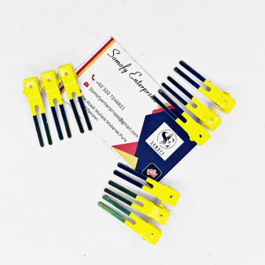 Ensemble de 9 pinces à cheveux multi-jaunes à double broche Outil en acier inoxydable de nouvelle conception pour des extensions de cheveux privées durables - Product Image 6