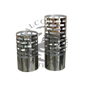 Vase de mode nordique moderne Vases en métal couleur or en acier inoxydable Décoration de la maison Vase de table cylindrique décoratif - Product Image 2