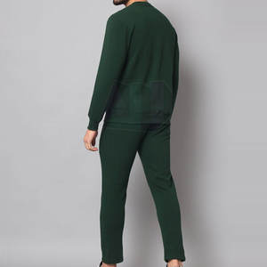 Ensemble de survêtement décontracté pour homme fabriqué en usine, deux pièces, coupe régulière, léger et respirant - Product Image 3