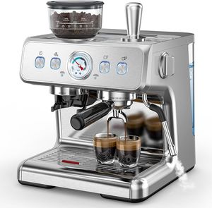 Auténtica Máquina de Espresso Comercial de 15 Bares, Cafetera Semiautomática - Product Image 1