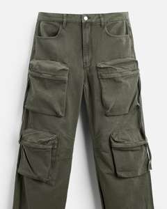 High Quality Custom <b>Men's</b> <b>Baggy</b> Jeans Solid Pattern Vintage Style Trousers with Drawstring Closure <b>Mens</b> Denim Pants Casual Style - Product Image 1