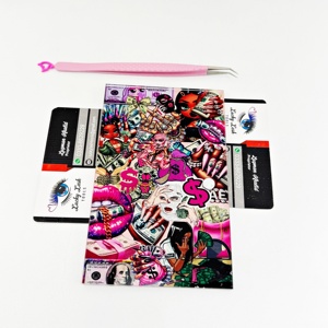 Hot-bán xu hướng Acrylic Lash mở rộng lông mi gạch biểu tượng tùy chỉnh từ tấm hình chữ nhật hình dạng hiện đại làm bằng tay bền vững - Product Image 3