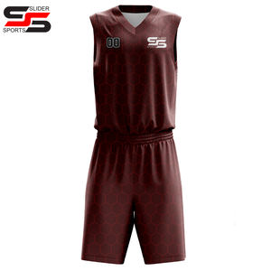 Ensemble d'uniformes de basketball personnalisés de haute qualité, logo brodé, maillot et short de basketball réversibles - Product Image 3
