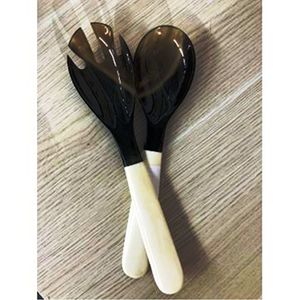 Juego de Servidores de Ensalada Recubiertos de Resina Hechos en India, Ecológicos, Aptos para Lavavajillas, 11 Pulgadas, Utensilios Modernos para Ensalada, Cocina y Hogar - Product Image 4