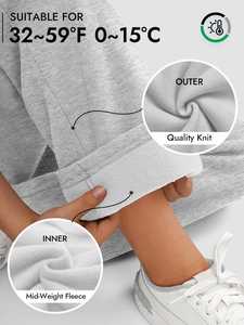 Pantalones de chándal holgados con forro polar ancho para mujer 2025, pantalones de pierna recta con pantalones elásticos, ropa deportiva para la temporada de invierno - Product Image 5