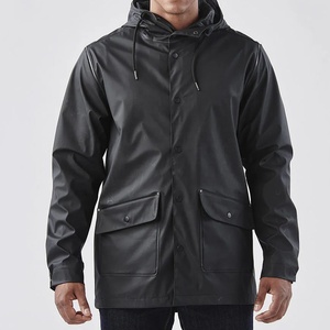 Chaqueta Impermeable Ligera de Alta Calidad Color Negro para Exteriores, Chaqueta de Lluvia para Senderismo con Capucha Ajustable - Product Image 6