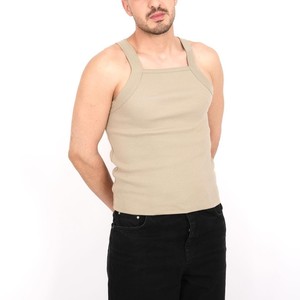 Camisetas sin Mangas Personalizadas para Hombre, Precio de Fábrica al por Mayor, Transpirables, de Color Sólido, Ligeras, de Poliéster/Algodón, Estilo Casual Elegante, 3D - Product Image 6