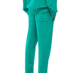 สเวตสูทฤดูใบไม้ผลิสีทึบมีฮู้ดโอเวอร์ไซส์ใส่ปกติชุดวอร์มผ้าฟลีซแบบกำหนดเองสำหรับยิมกางเกงวอร์มลำลอง - Product Image 5