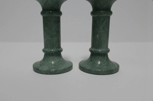 Hot Selling <b>Green</b> Marble Base Decorative Taper Candle Holder Durable Candle Stand for Home Hotel <b>Christmas</b> <b>Lighting</b> Decoration - Product Image 4
