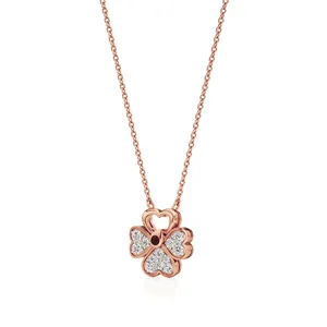 Colgante Religioso de Pirámide Chapado en Rodio y Oro Rosa con Cristal y Perla, Regalo de Joyería para Cumpleaños - Product Image 2
