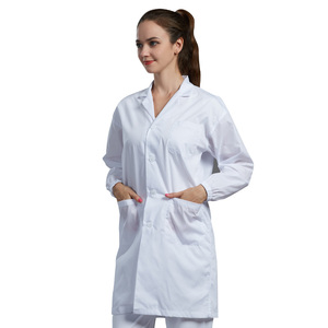 เสื้อโค้ทผ้าฝ้ายสีขาวป้องกันไฟฟ้าสถิตย์สำหรับทุกเพศเสื้อโค้ทสำหรับห้องปฏิบัติการกันน้ำชุดประกันแรงงานระบายอากาศได้สำหรับโรงพยาบาล - Product Image 6