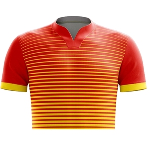 Conjuntos de Camisetas de Fútbol Unisex Personalizadas al por Mayor, 100% Poliéster, Impresión por Sublimación, Ecológicas, Transpirables, de Secado Rápido, Cuello Redondo, Manga Corta - Product Image 5